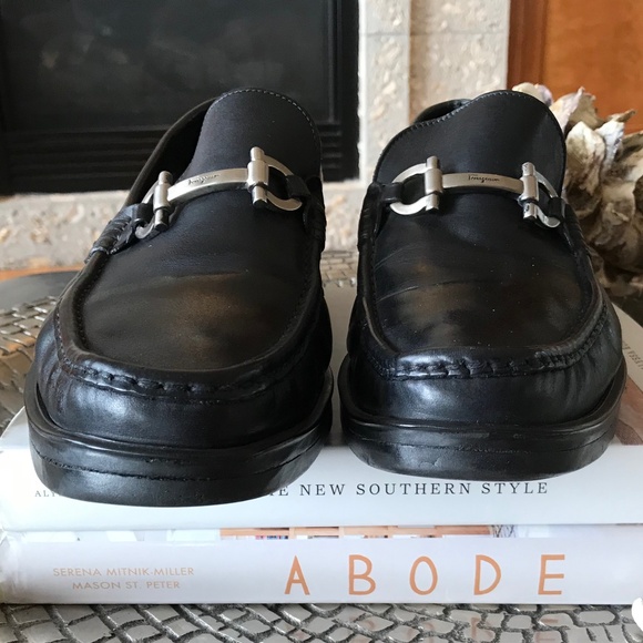 SALVATORE FERRAGAMO BLACK LOAFER VIBRAM SOLE - Picture 2 of 12